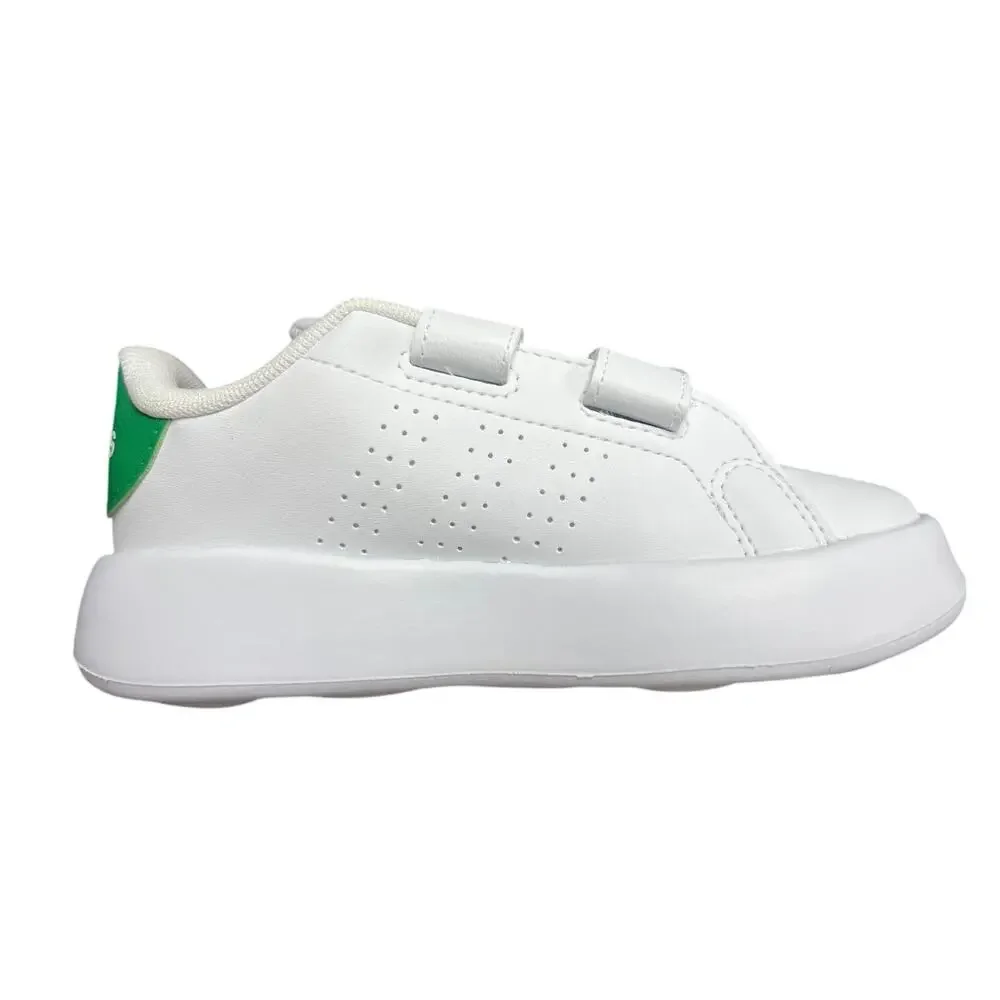 Adidas Kids Advantage Cloud Foam I Sneakers Size 10K White & Green New